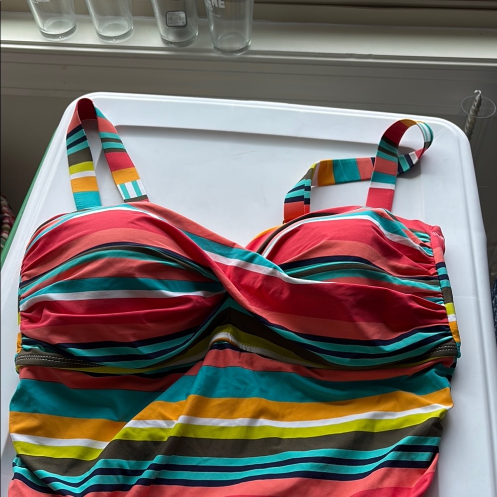Colorful Striped Women's Swimsuit